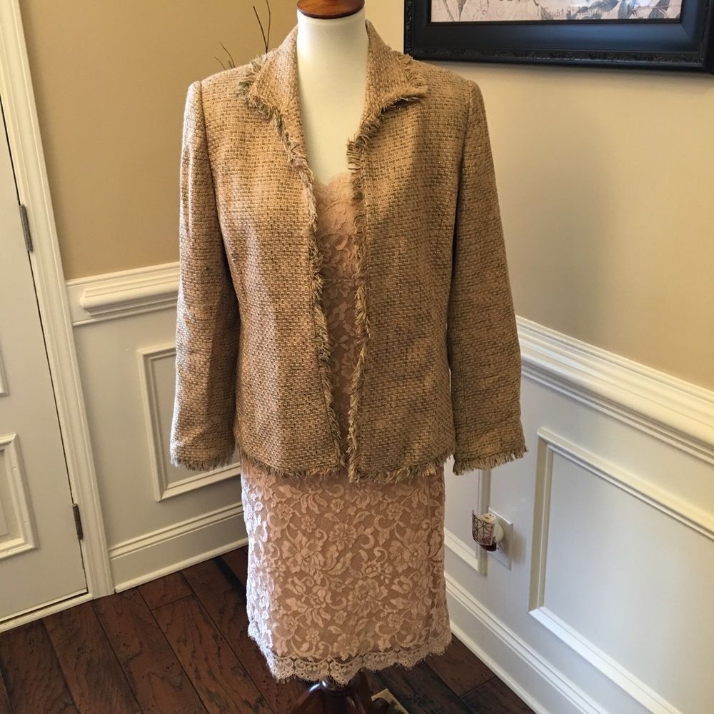 Muse Lace Dress Suit Sz 10